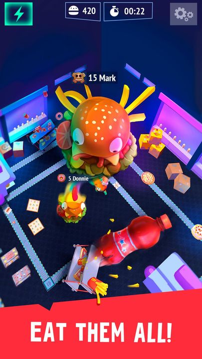 Screenshot 1 of Burger.io: Swallow & Devour Burgers in IO Game 1.3.9