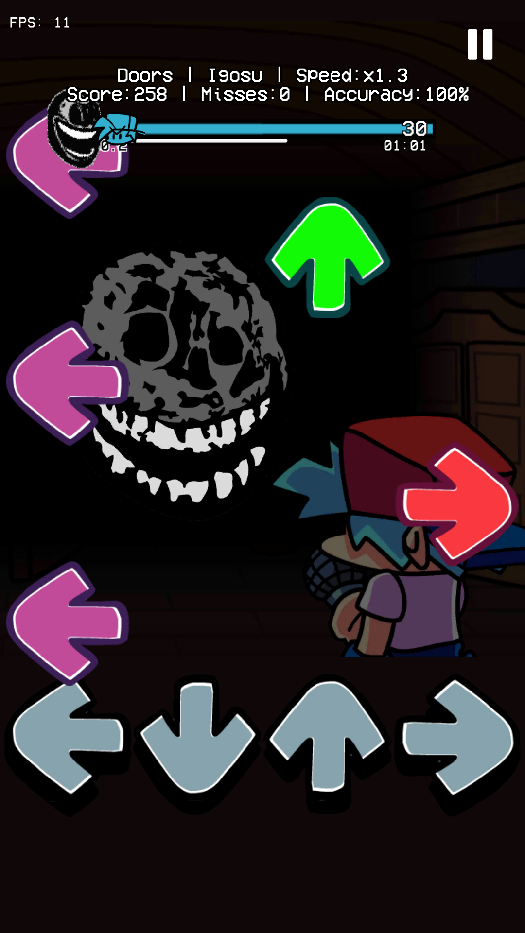 FNF Mod vs Funkin DOORS V2.0 ゲームのスクリーンショット