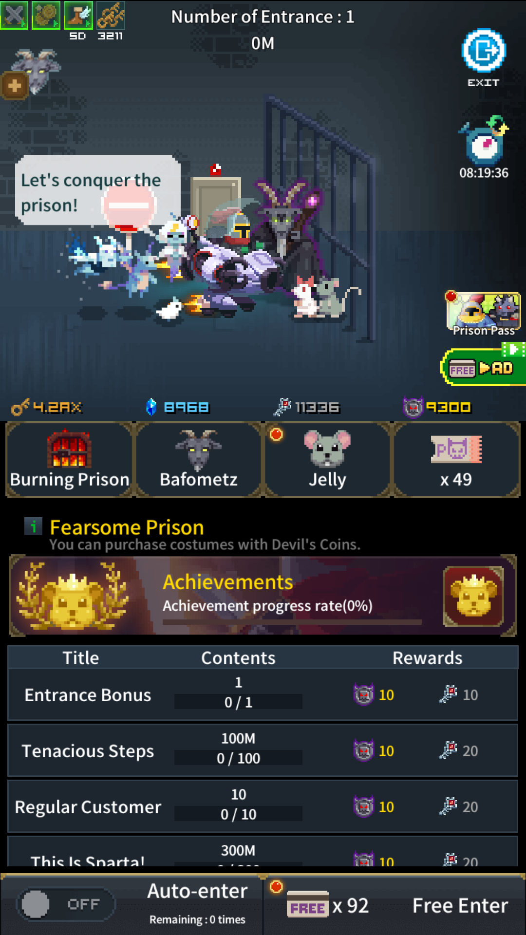 Captura de Tela do Jogo Retro Hero Mr Kim : Idle RPG