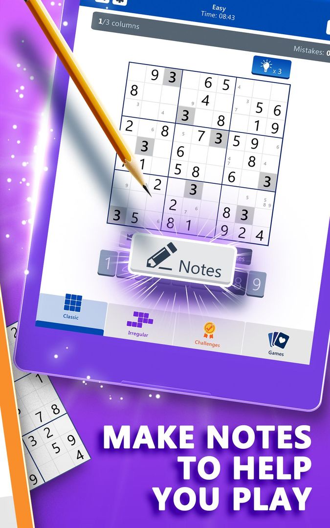 Screenshot of Microsoft Sudoku