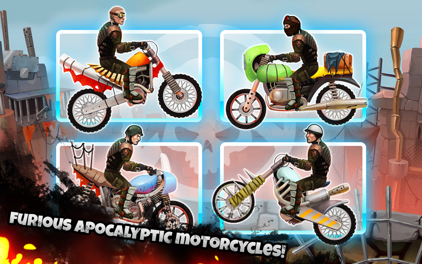 Mad Road: Apocalypse Moto Race Game Screenshot