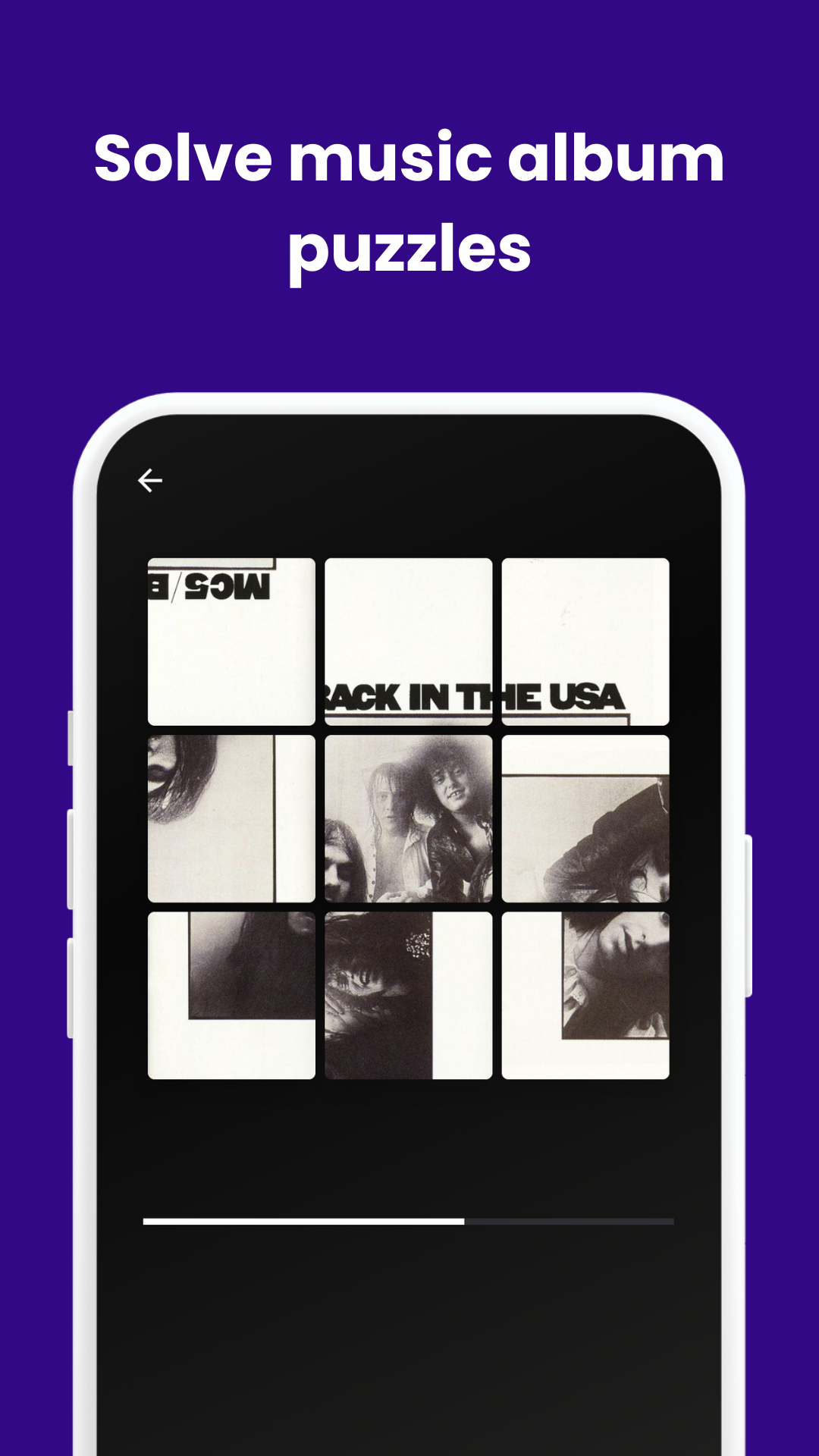 Screenshot of Reframe: Cover Shuffle Puzzle