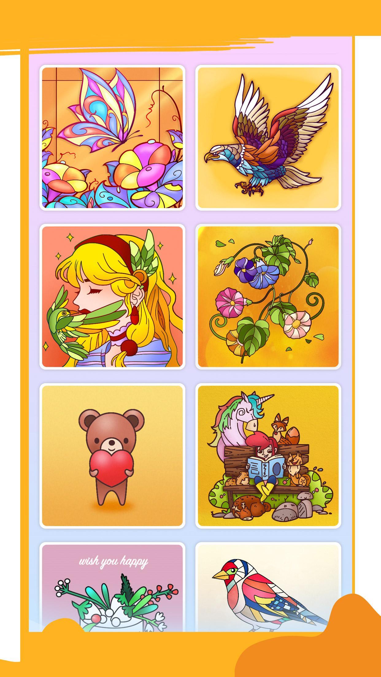 Paint Color: 秘密花园填色游戏 Game Screenshot