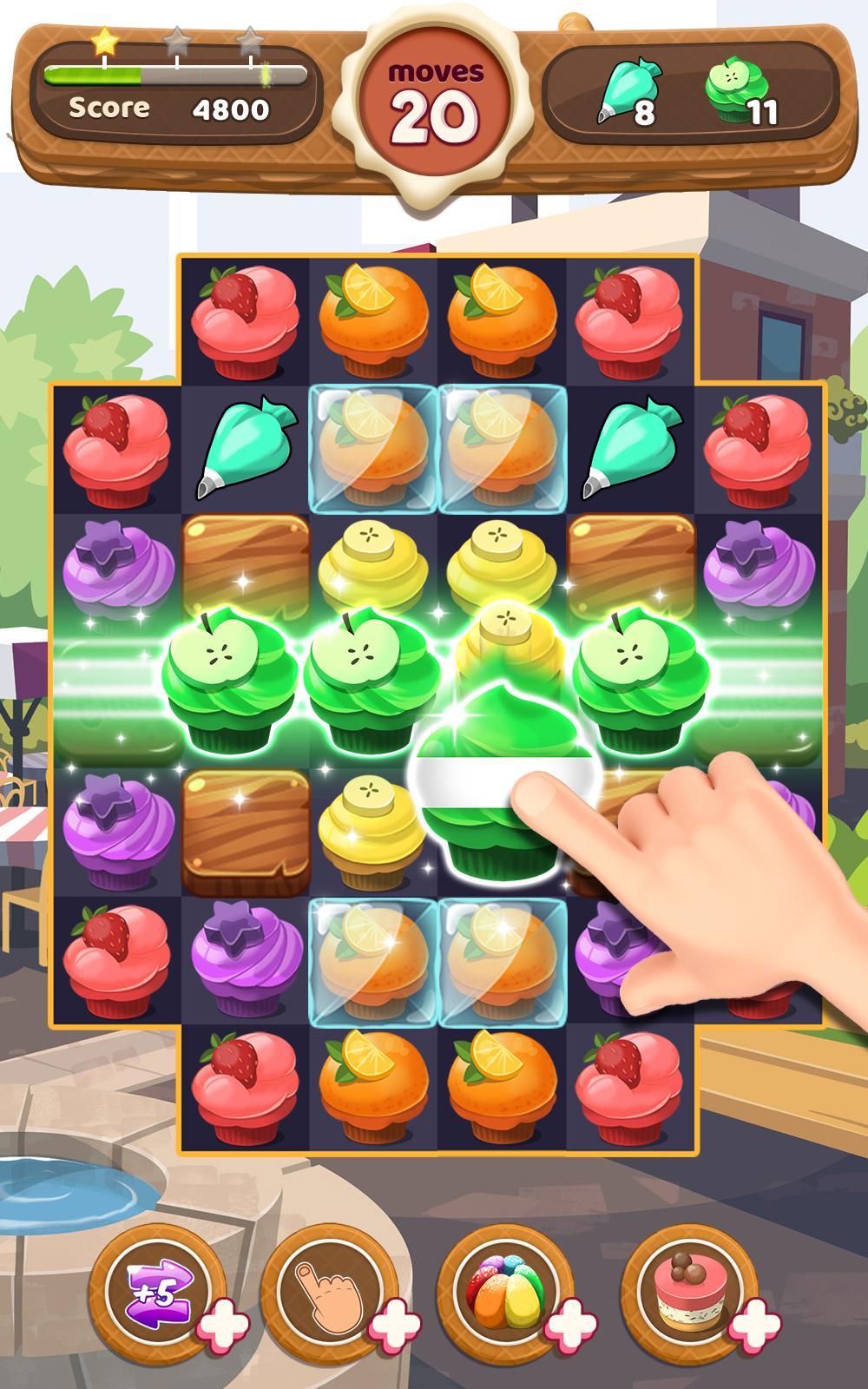 Cupcake Crush ゲームのスクリーンショット