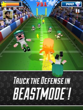 Captura de Tela do Jogo Marshawn Lynch Blocky Football