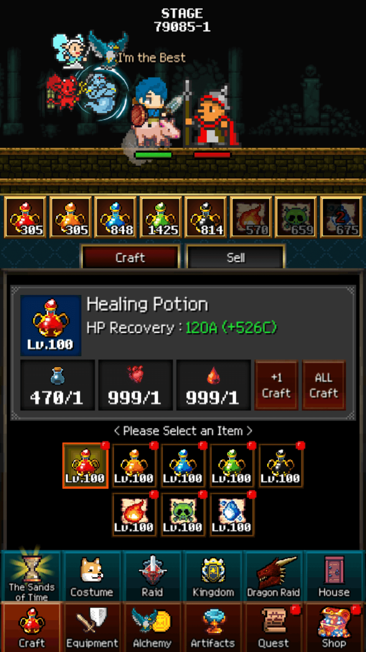 Dungeon & Alchemist Pixel RPG Game Screenshot