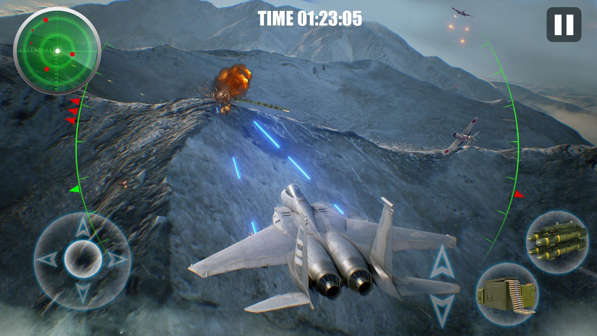 Screenshot 1 of Real Fighter War - Batalla de disparos de truenos 