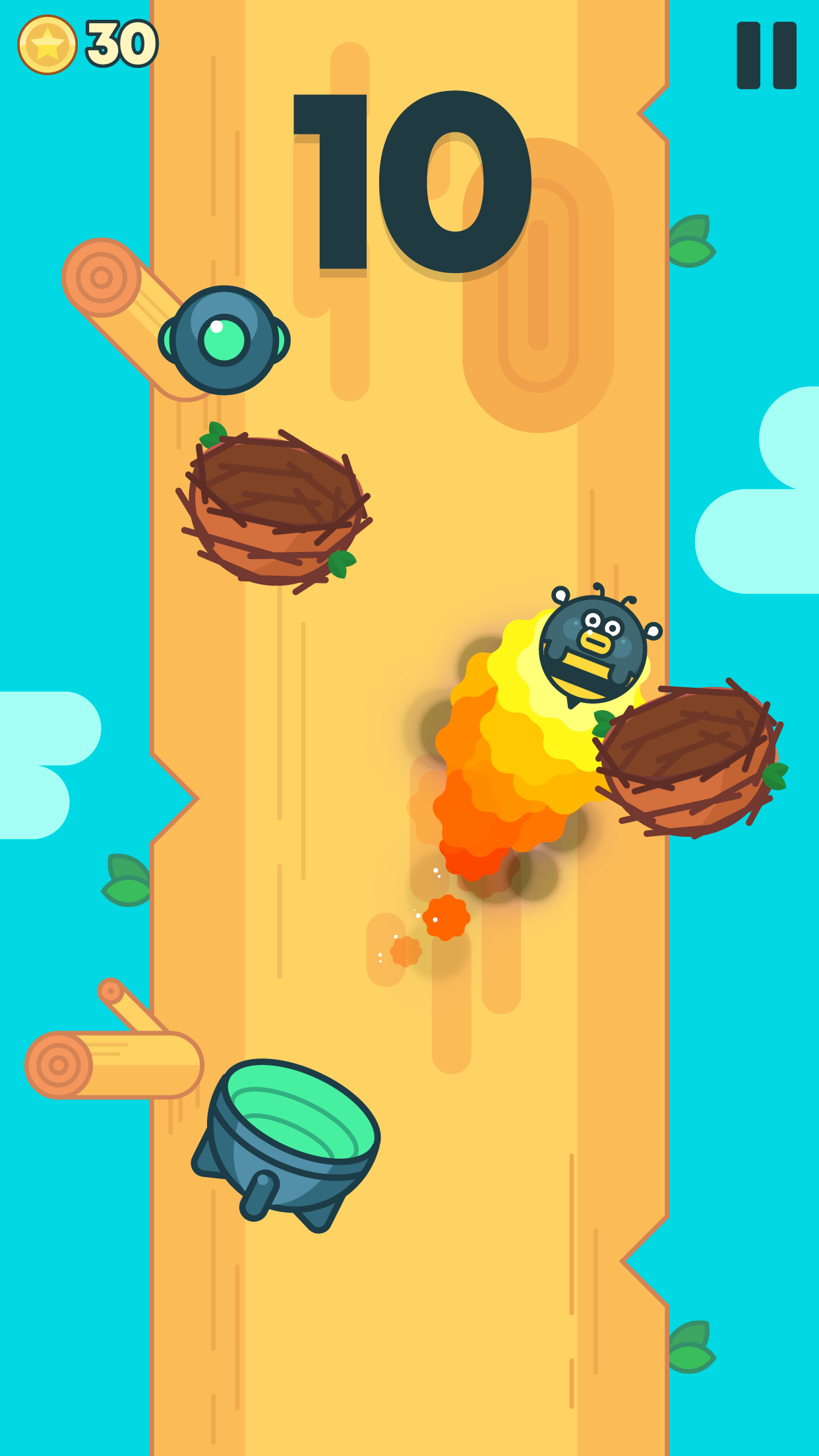 Jumping Bird–Angry Rocket Birdie Game Screenshot