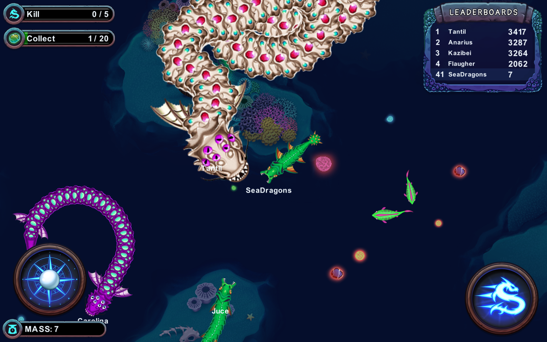 SeaDragons.io Game Screenshot