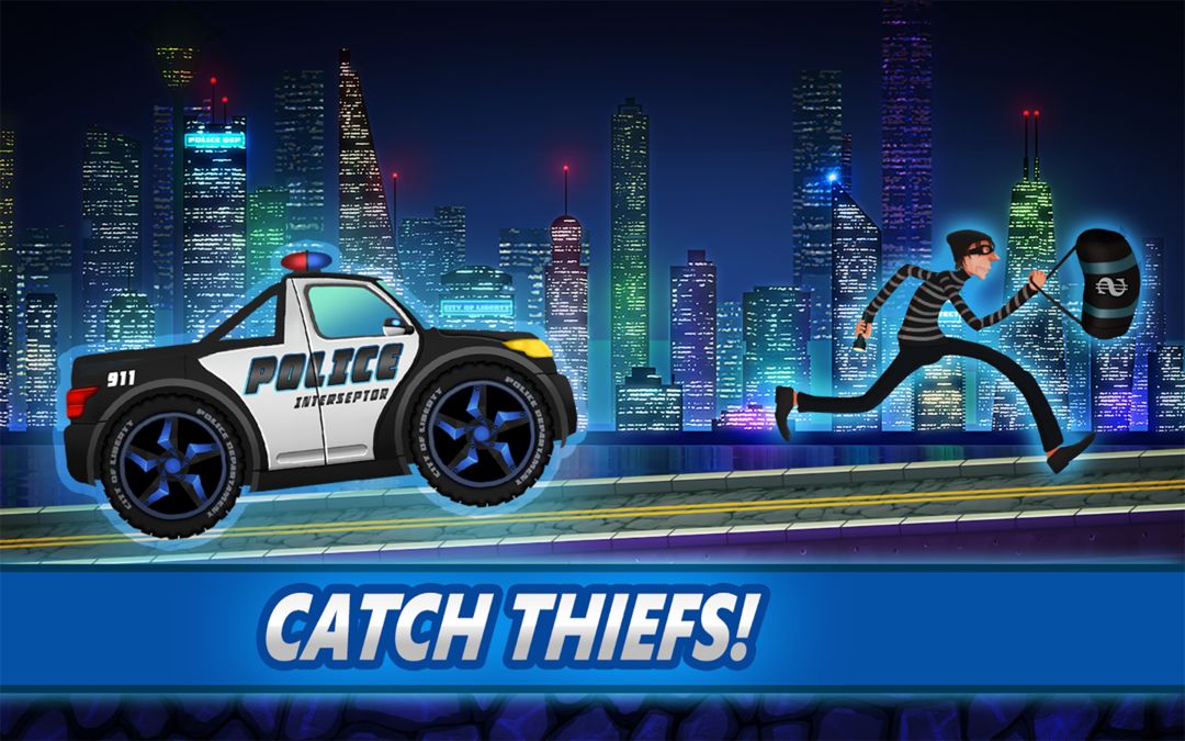 Police car racing for kids screenshot game