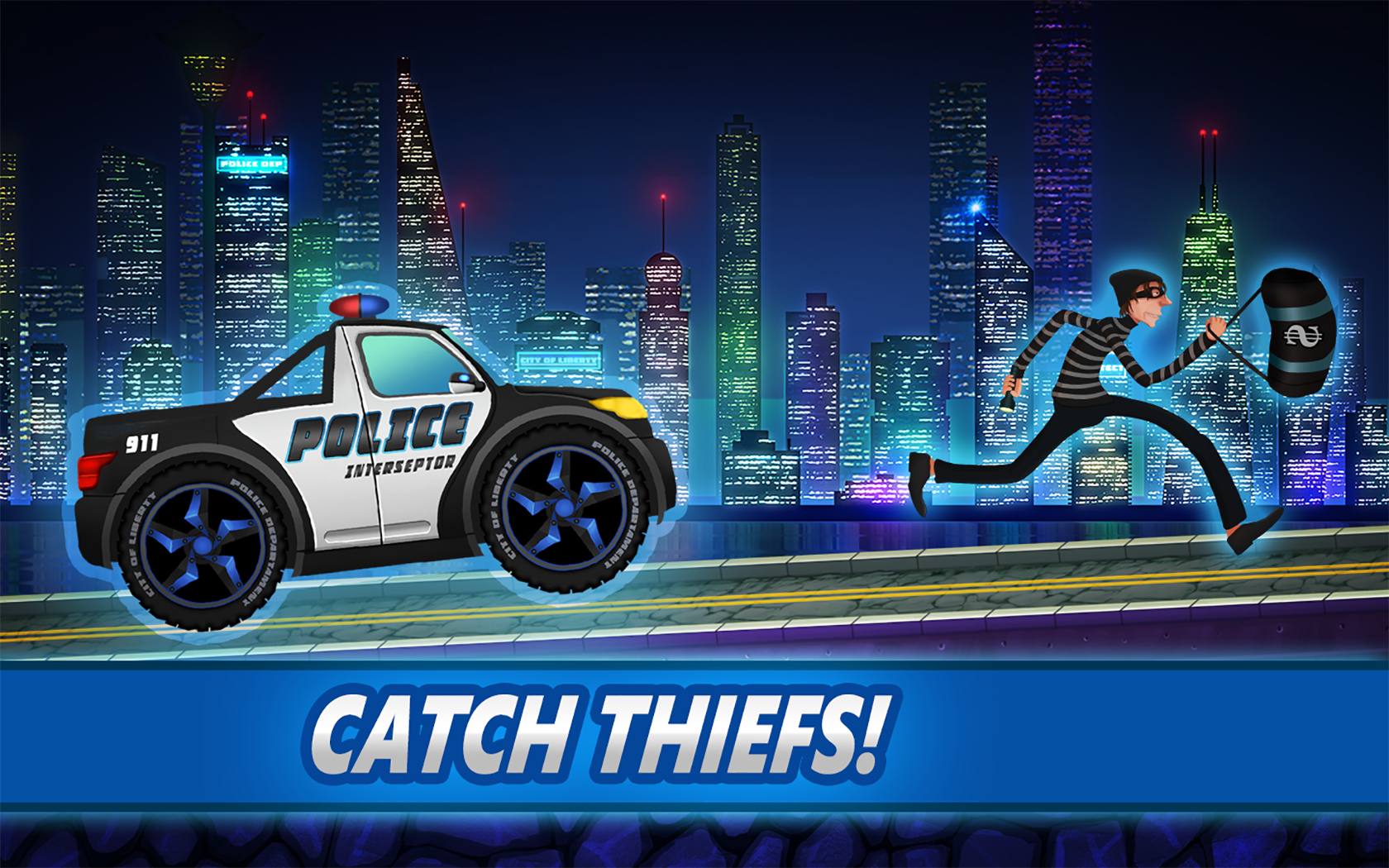 Police car racing for kids 遊戲截圖