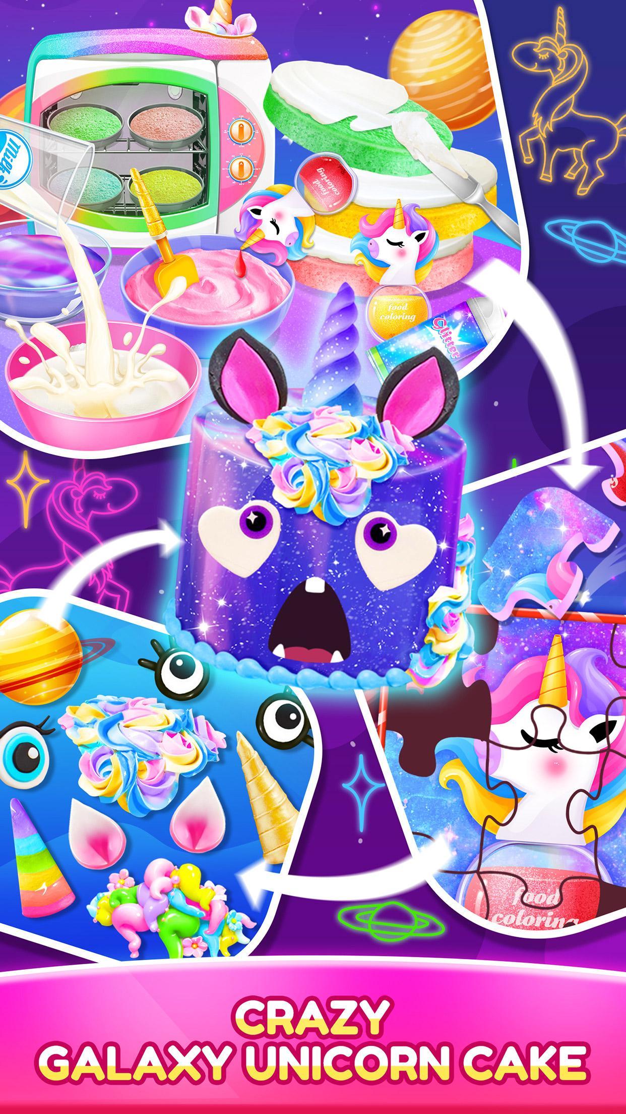 Captura de Tela do Jogo Unicorn Food - Cake Bakery
