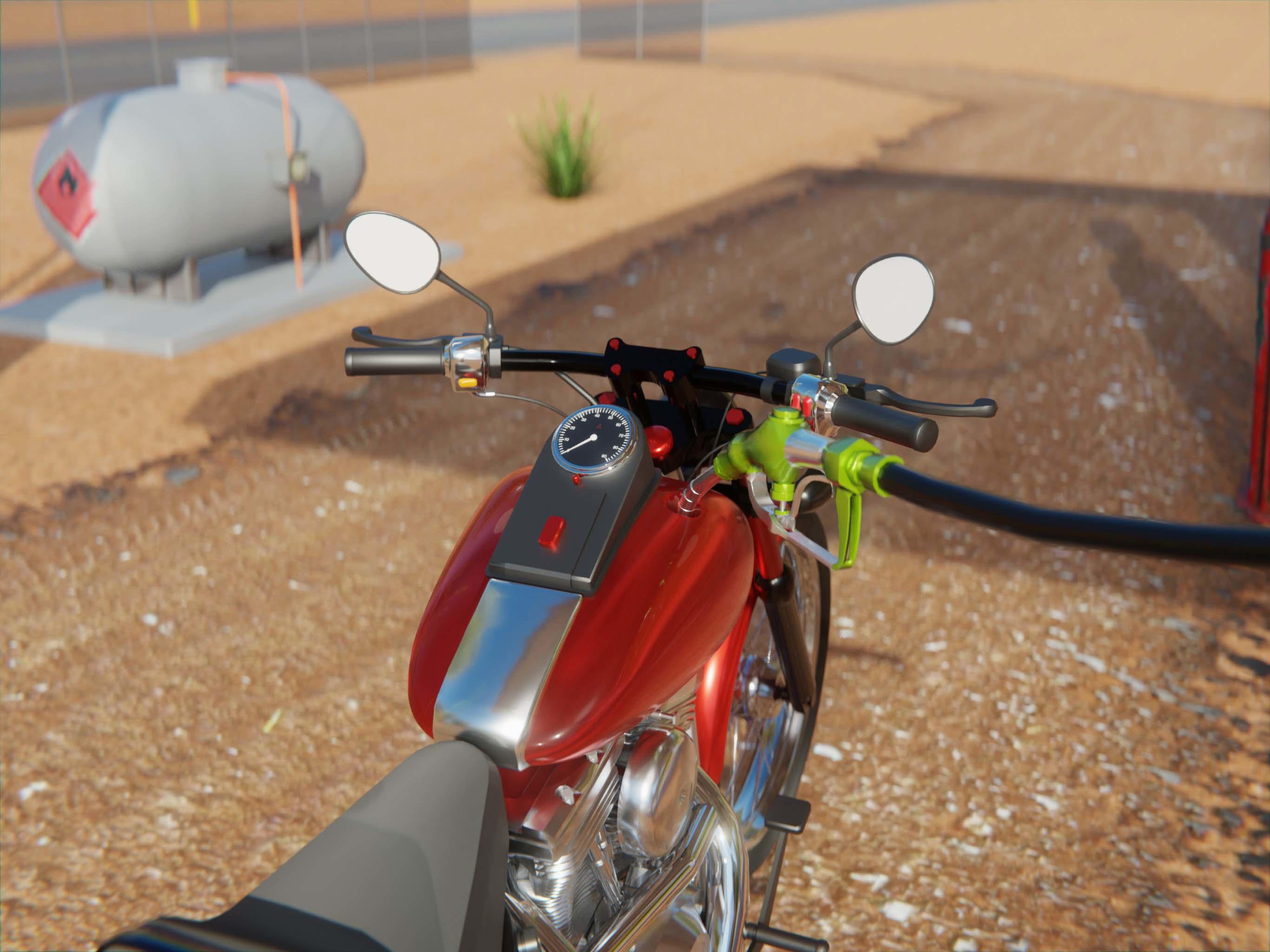 Screenshot of Motorcycle Long Road Trip Game
