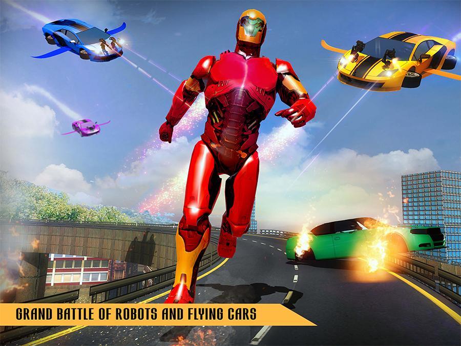 Flying Robot Car - Robot Transformation Game Game Screenshot