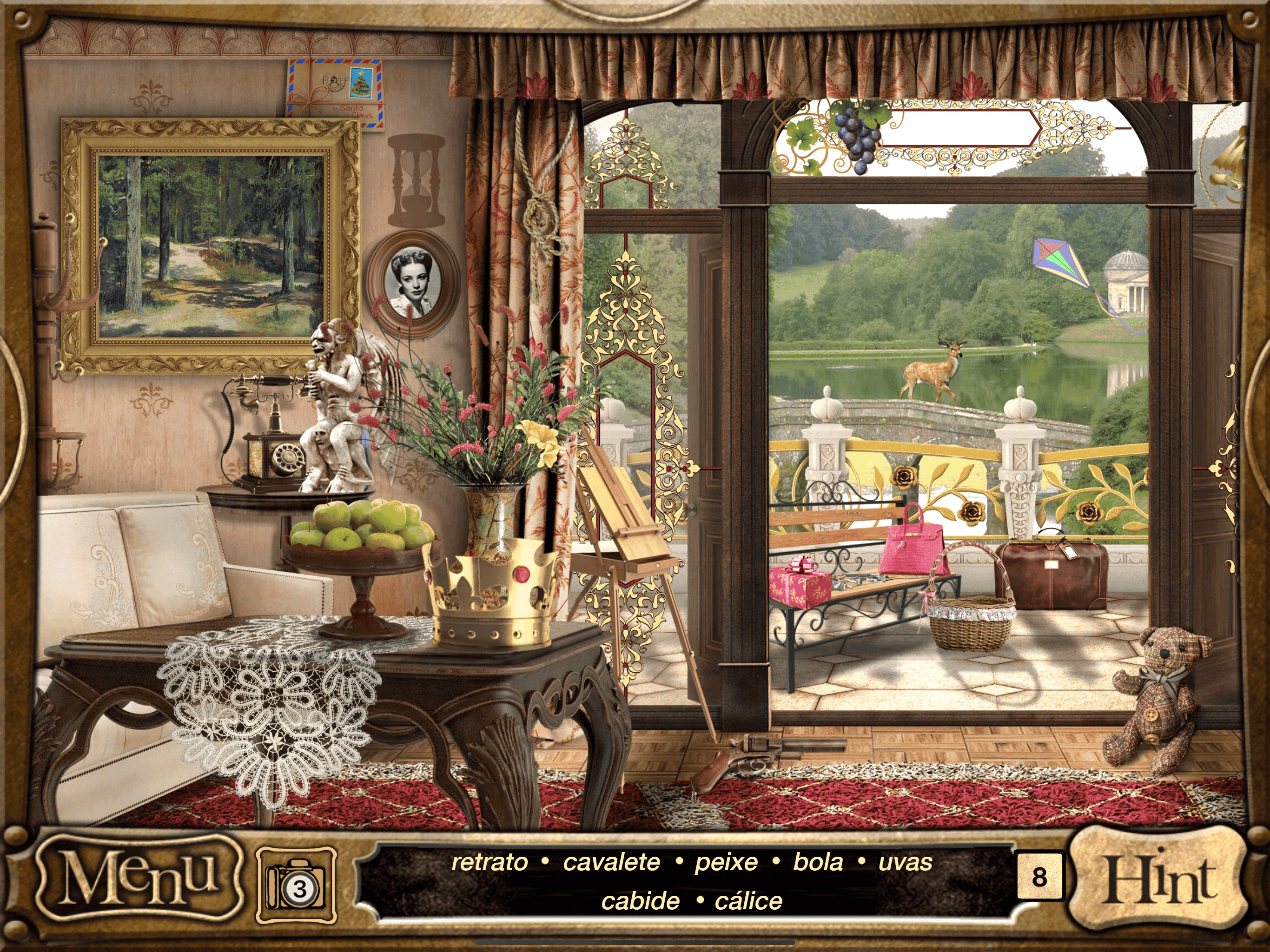Captura de Tela do Jogo Achar Objetos Detetive Holmes