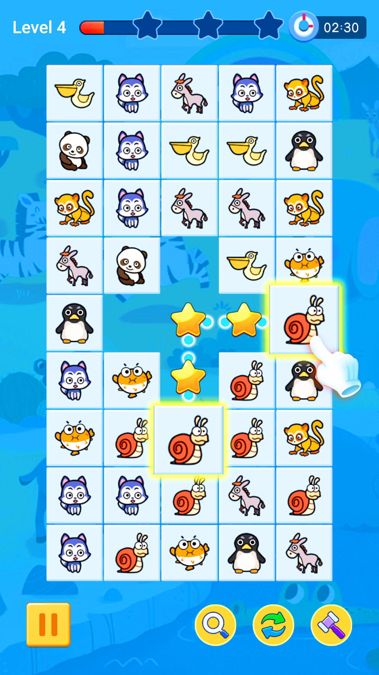 Cute Animal Onet - Kids Games Game Screenshot