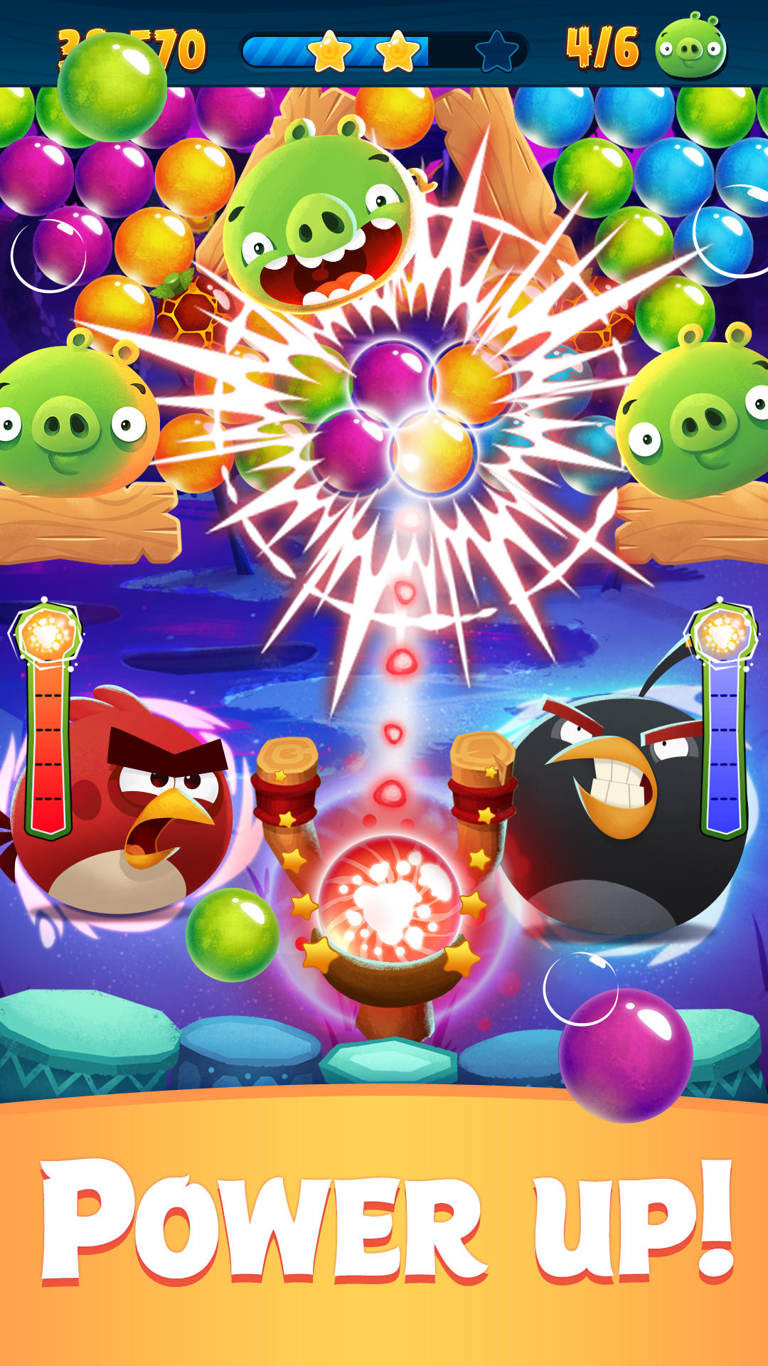 Angry Birds POP Bubble Shooter ゲームのスクリーンショット