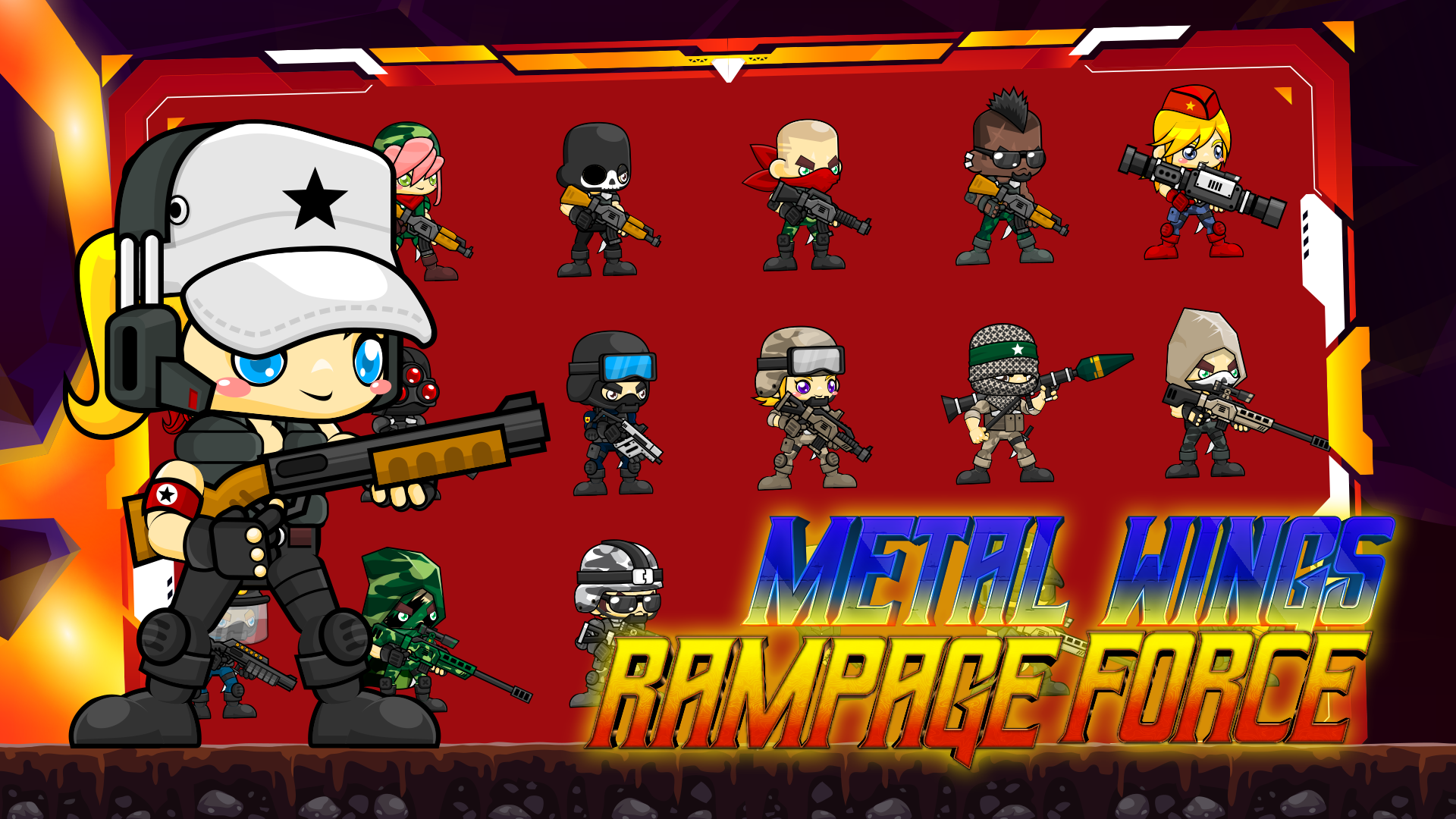 Metal Wings: Rampage Force Game Screenshot