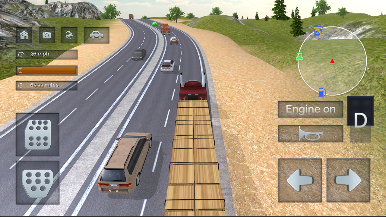 Screenshot 1 of 트럭 운전 시뮬레이터 1