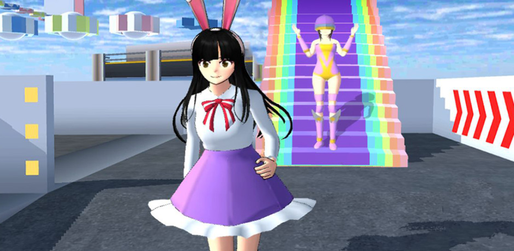 Banner of Anime School Girl Parkour 3D 1.0.0