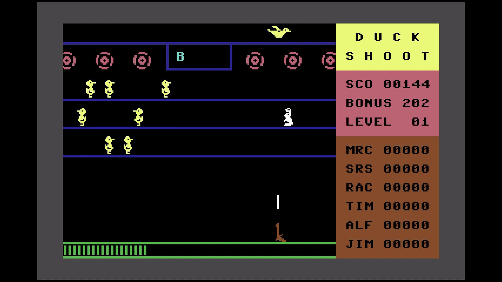 Duck Shoot (C64/VIC-20) ภาพหน้าจอเกม