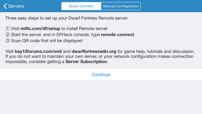 Screenshot of Dwarf Fortress Remote