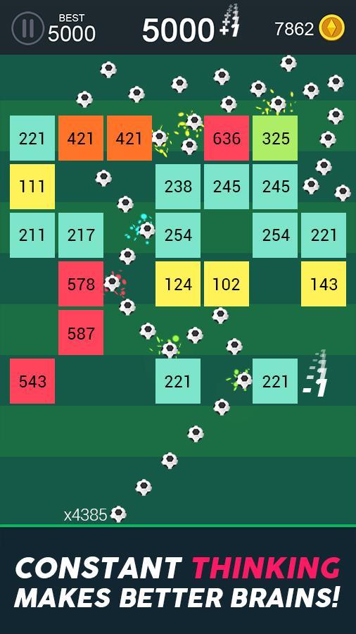 Screenshot 1 of Soccer vs Block 2018-Bricks&Paint Ball Puzzle! 1.0.11