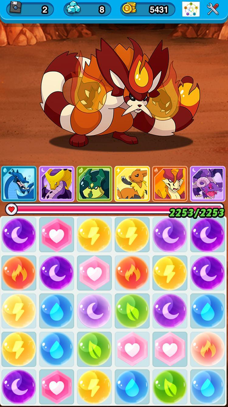 Dynamons Evolution Puzzle & RPG: Legend of Dragons ภาพหน้าจอเกม