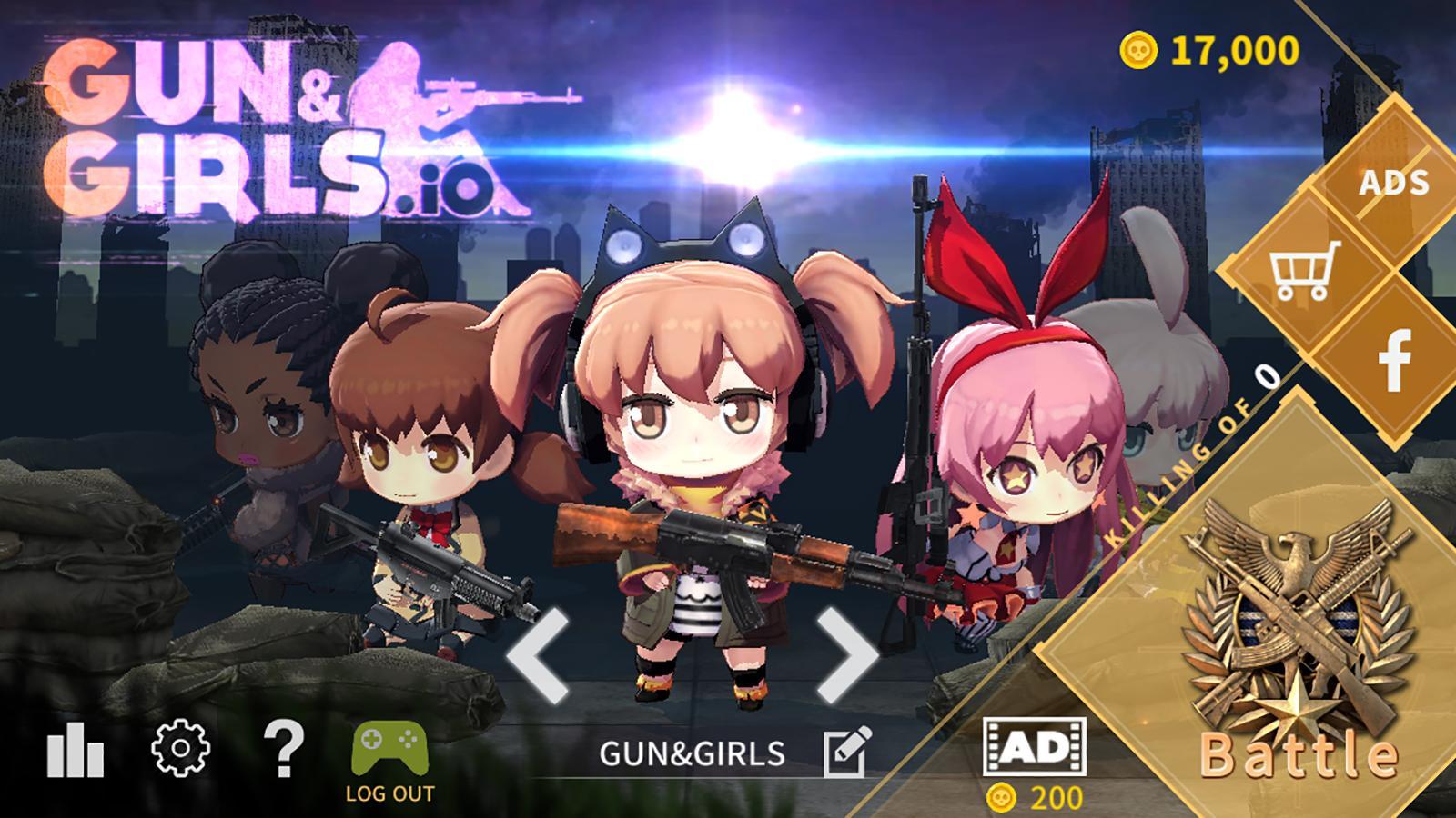 Screenshot 1 of Gun&Girls.io: Королевская битва 