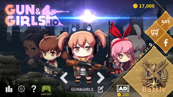 Screenshot 1 of Gun&Girls.io: Battle Royale 