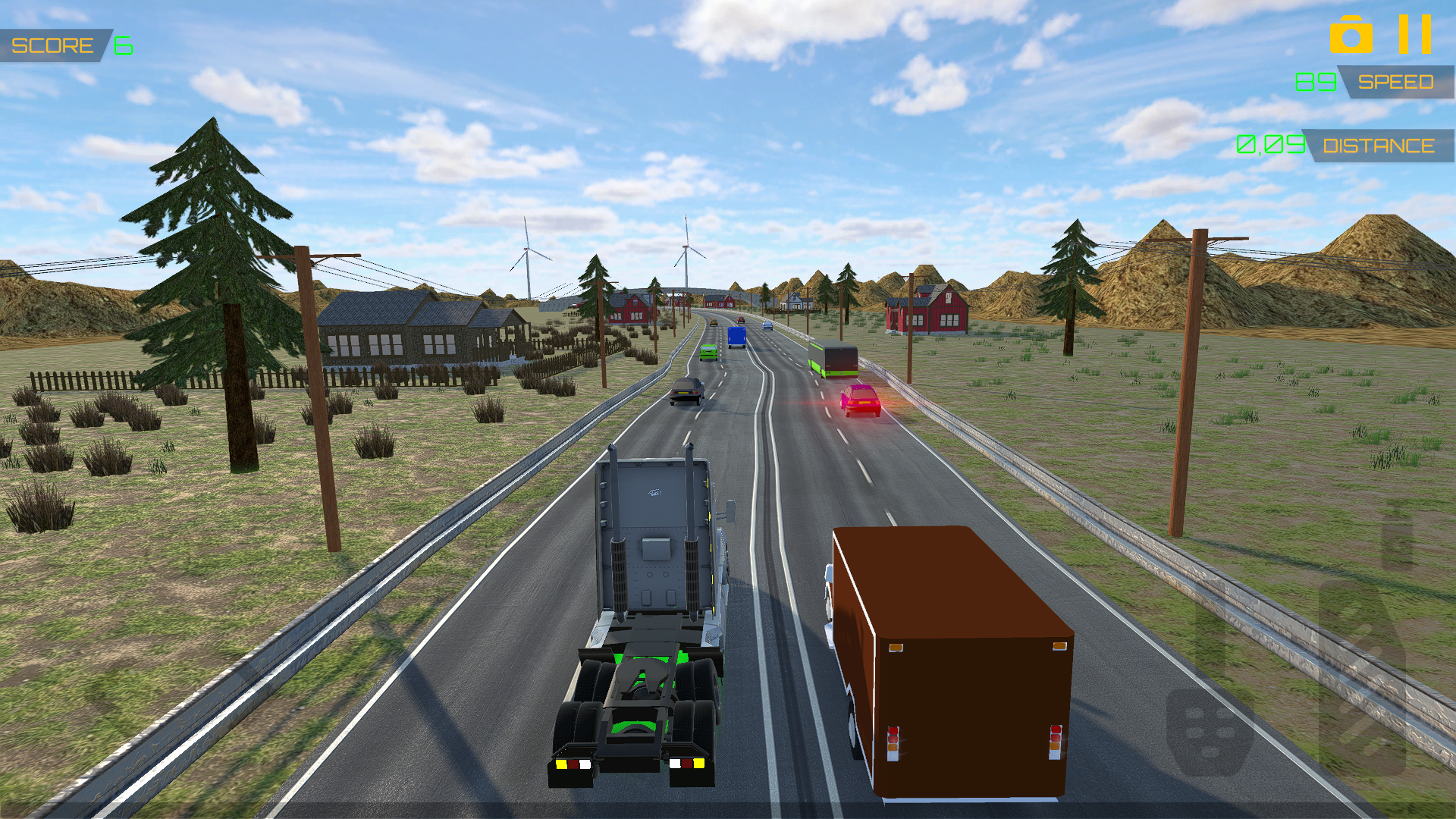 Long Road Truck Driving Game 게임 스크린샷