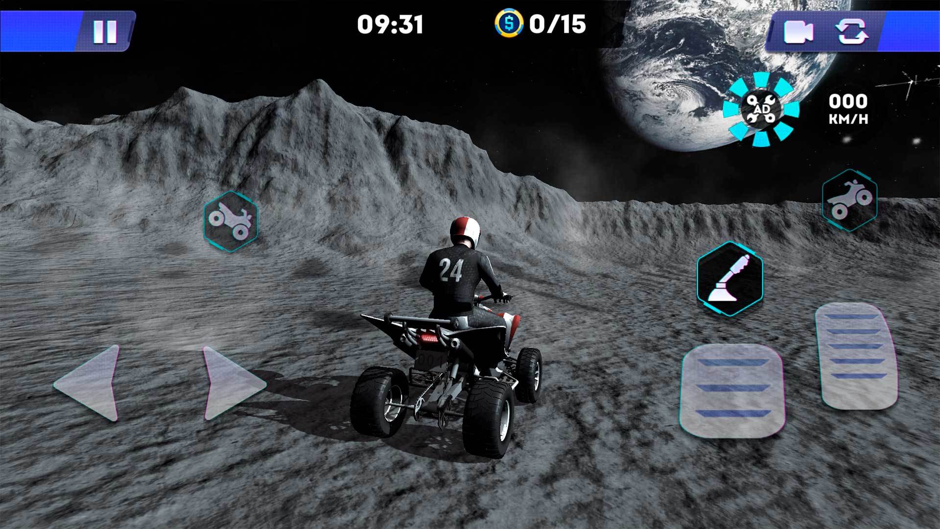 Cuplikan Layar Game ATV Quad Moon & Earth Race