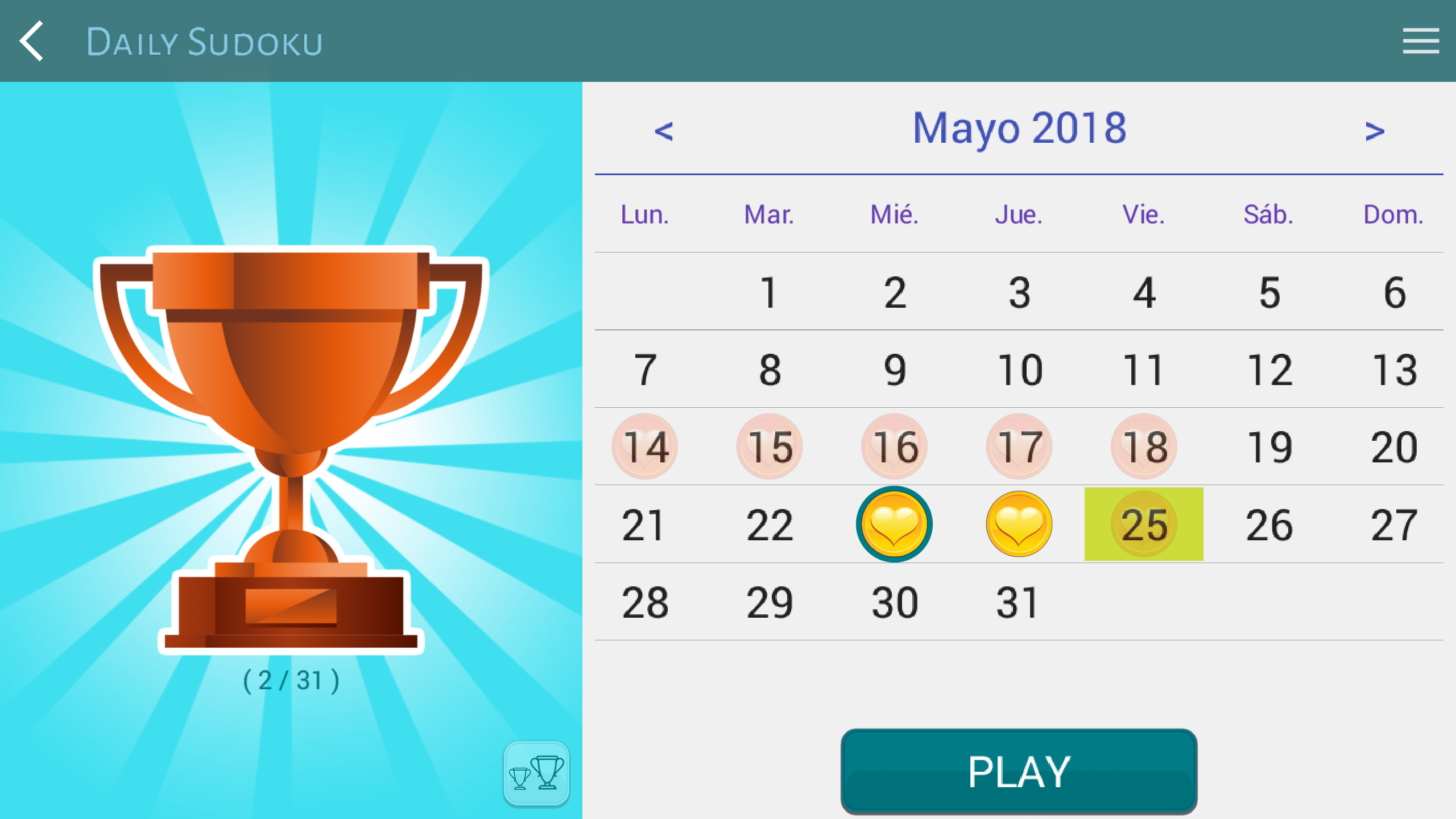 Cuplikan Layar Game Sudoku classic
