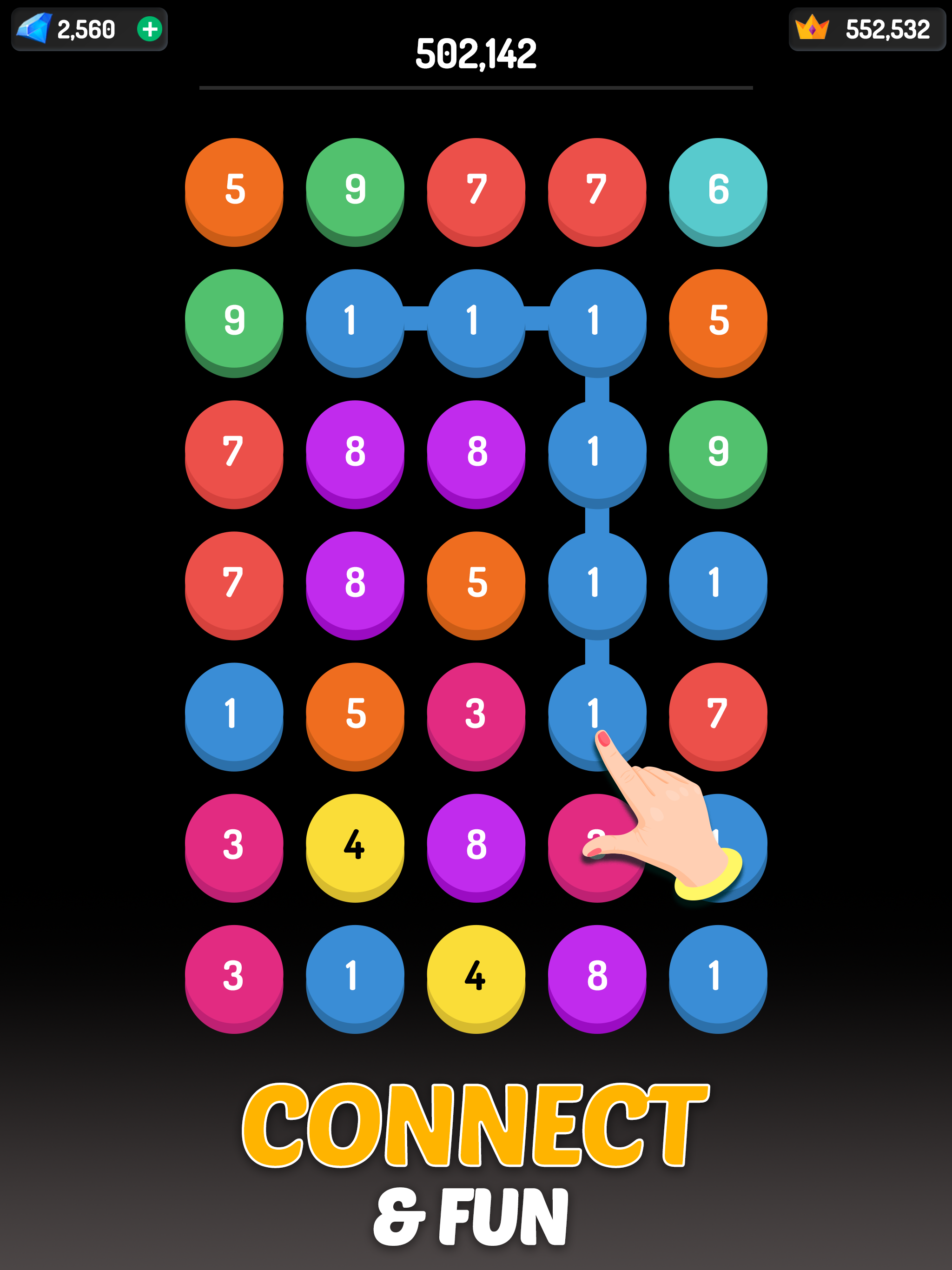 Merge Dots - Number Match Game Game Screenshot