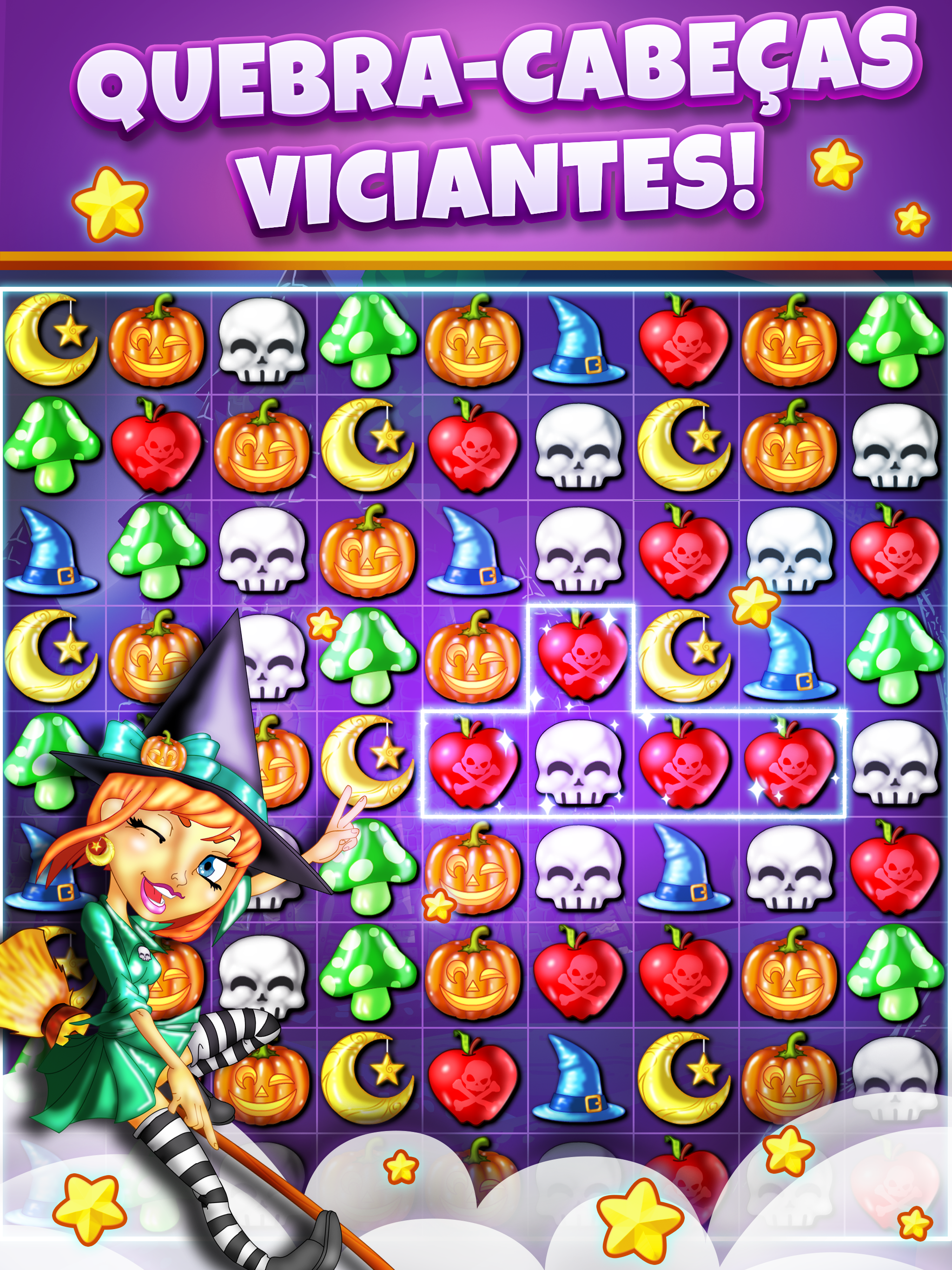 Captura de Tela do Jogo Witch Puzzle - Jogos de Combin