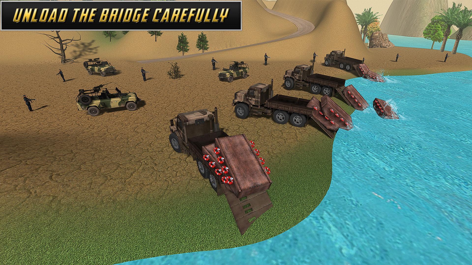 American Army Bridge Builder Game Screenshot