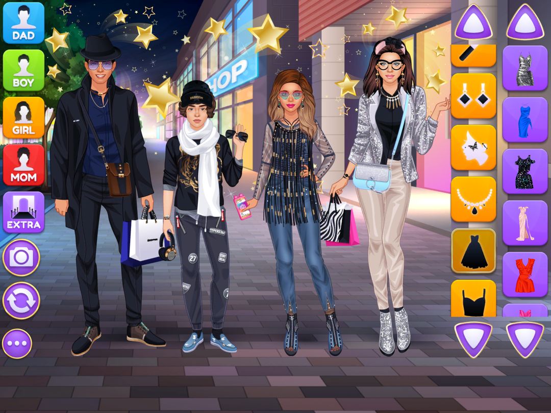 Screenshot of Superstar Family Dress Up Game