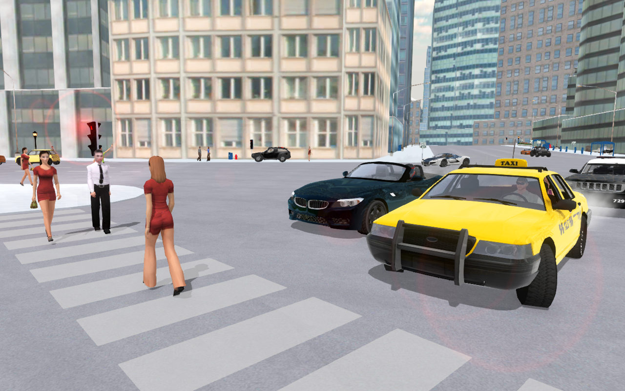City Taxi Cab Driving Simulator Game Screenshot