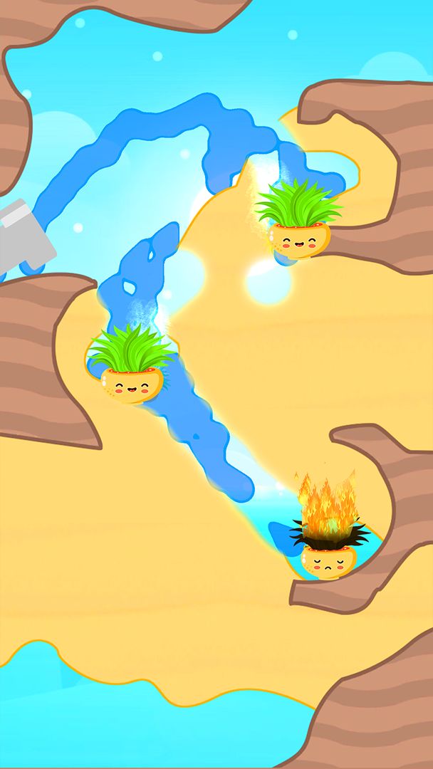 Splash Canyons - Liquid Puzzle 게임 스크린 샷