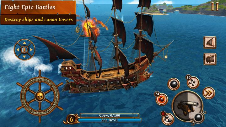 Screenshot 1 of Корабли эпохи битв пиратов 