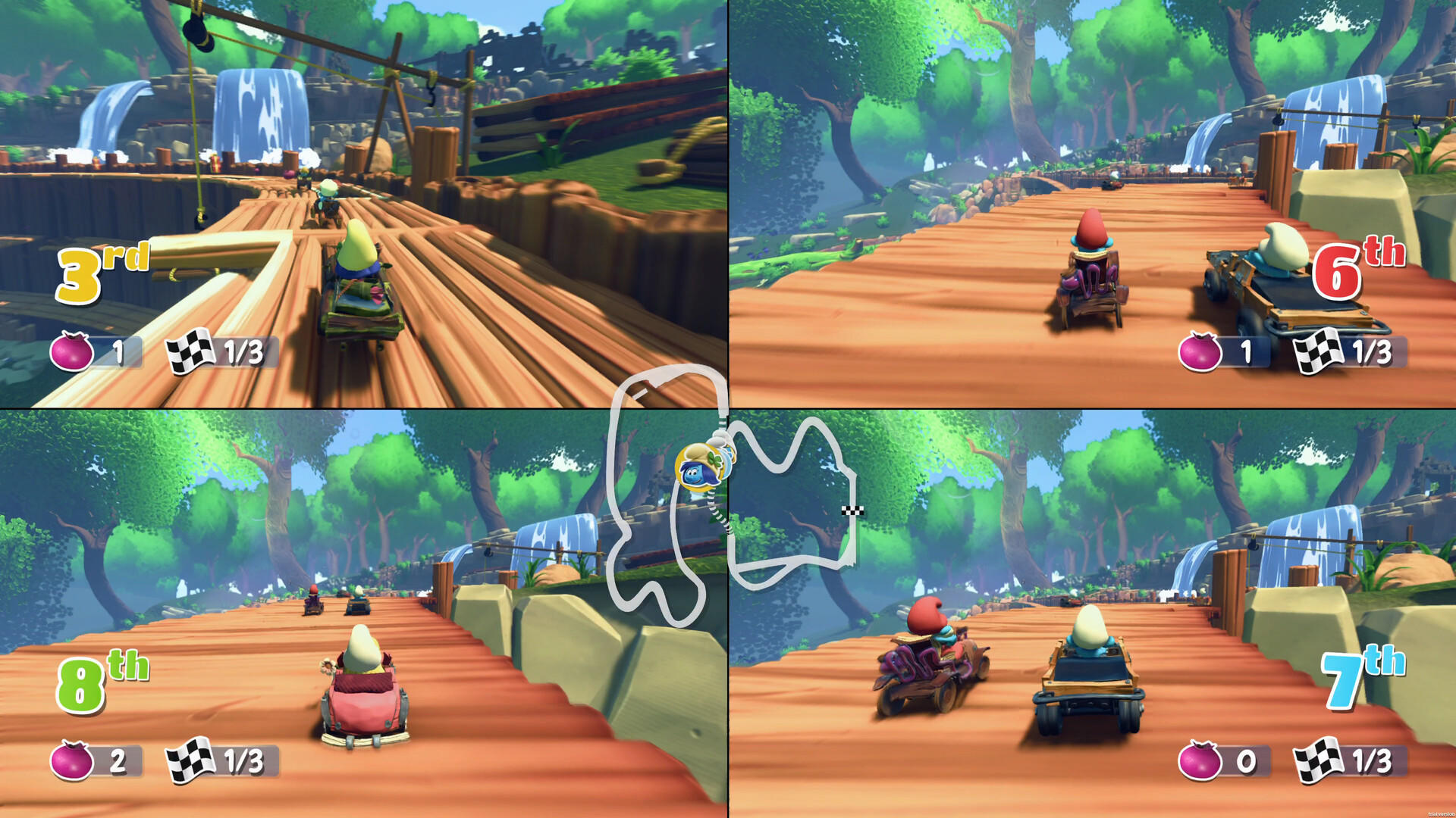 Captura de Tela do Jogo Smurfs Kart