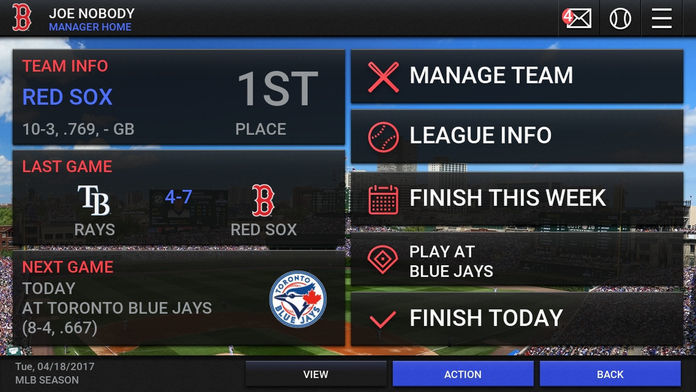 MLB Manager 2017 screenshot game