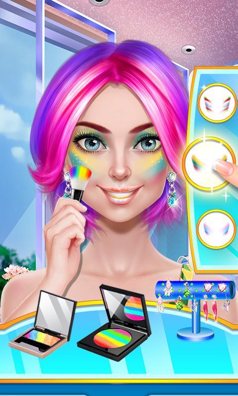 Screenshot of Makeup Artist - Rainbow Salon