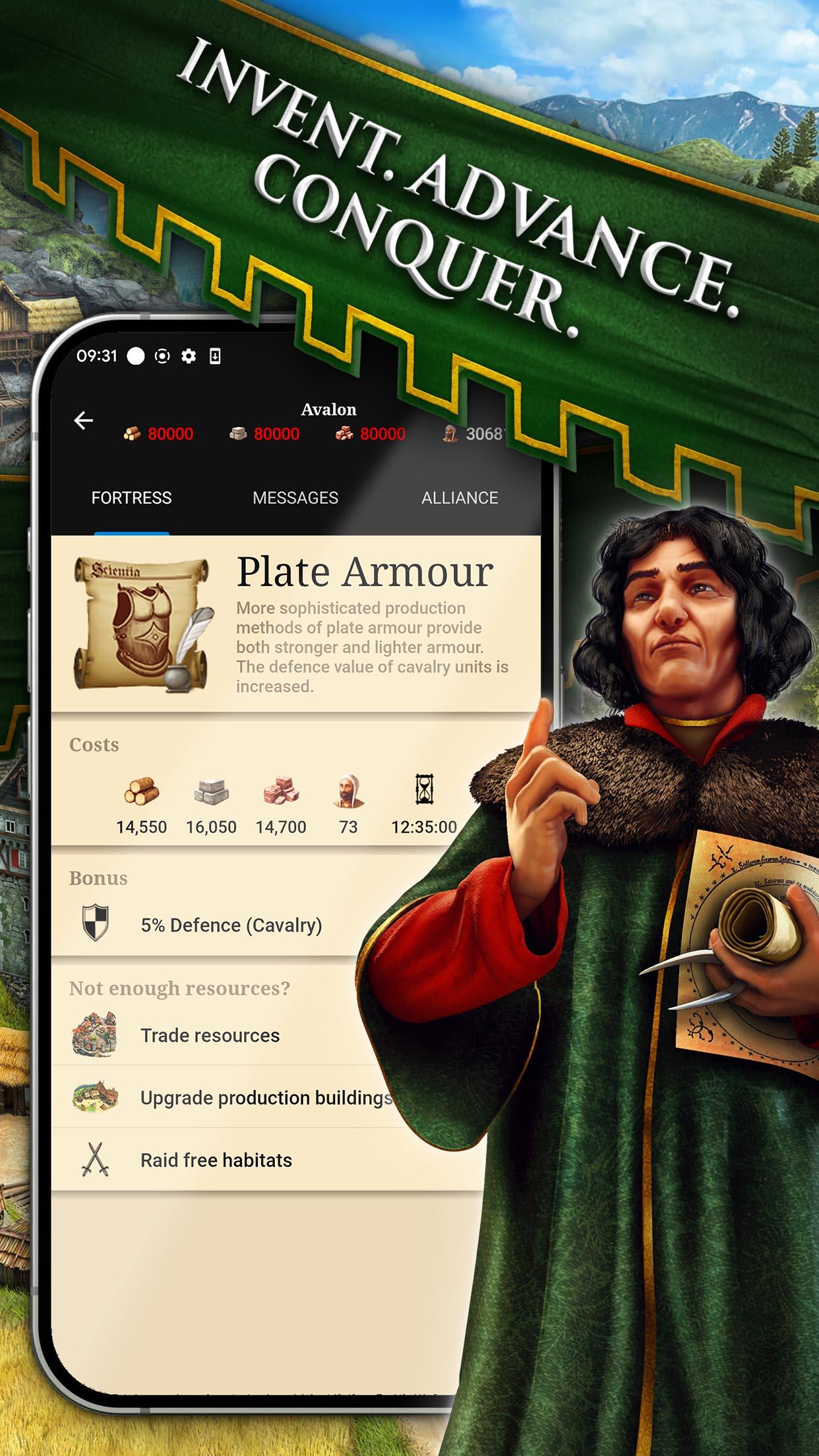 Lords & Knights - Medieval MMO Game Screenshot