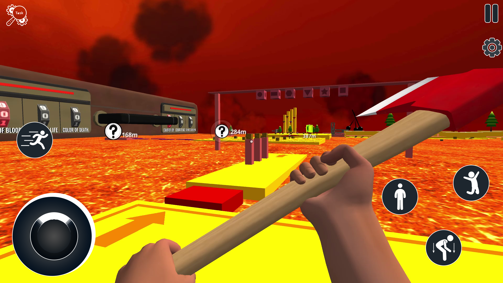 Bad Granny Parkour: Lava Floor Game Screenshot