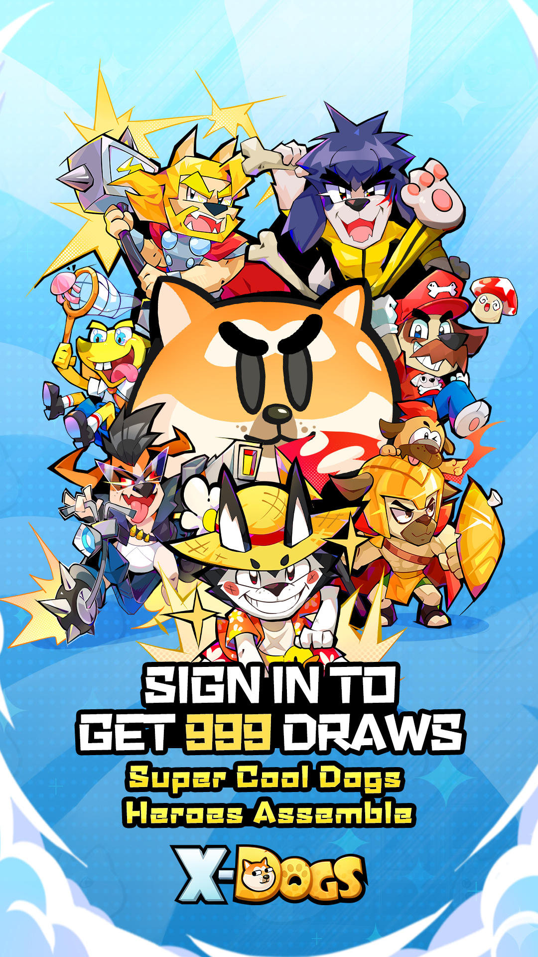 X Dogs: Get 999 Draws ゲームのスクリーンショット