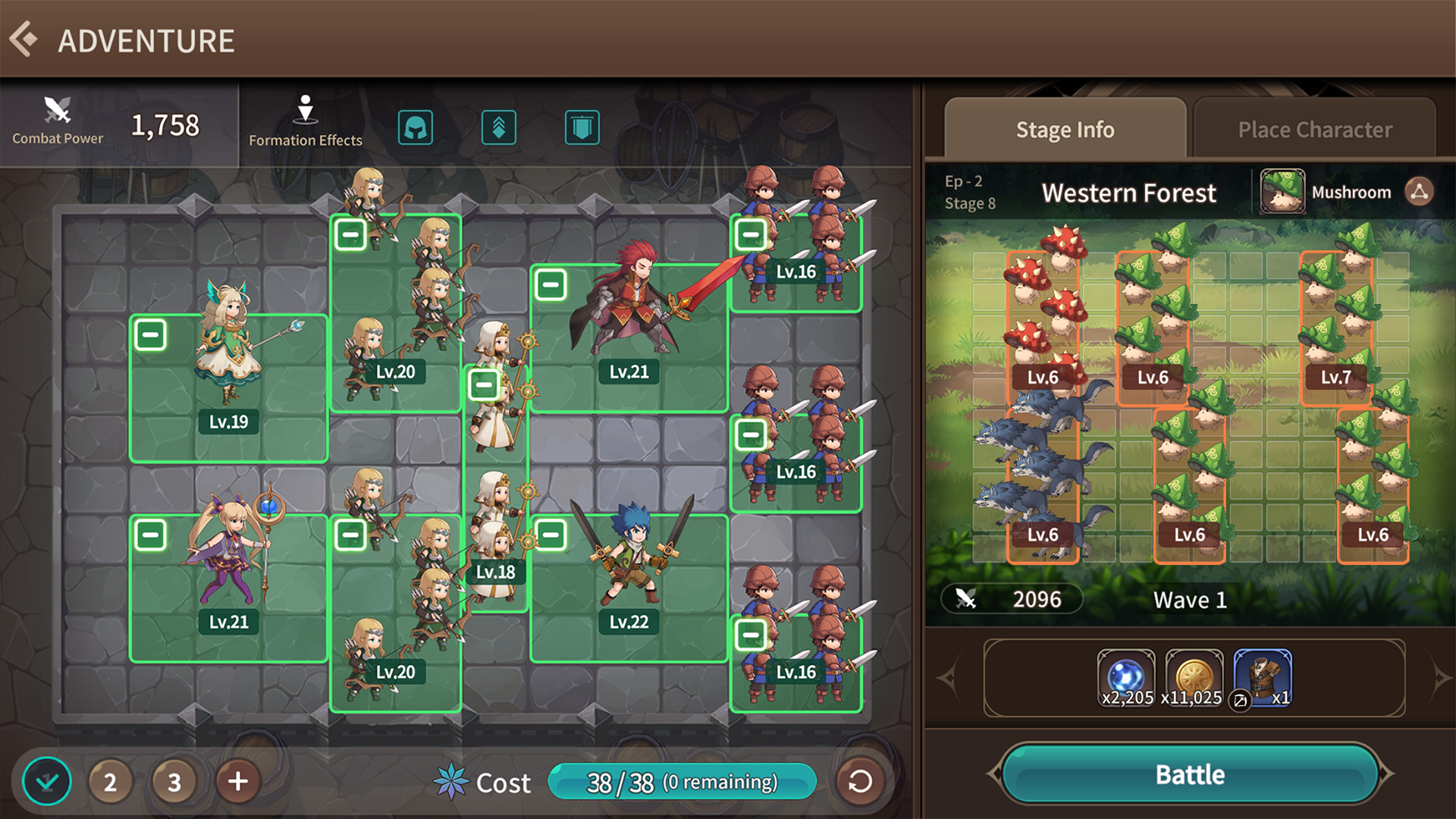 Screenshot of BattleLeague Heroes
