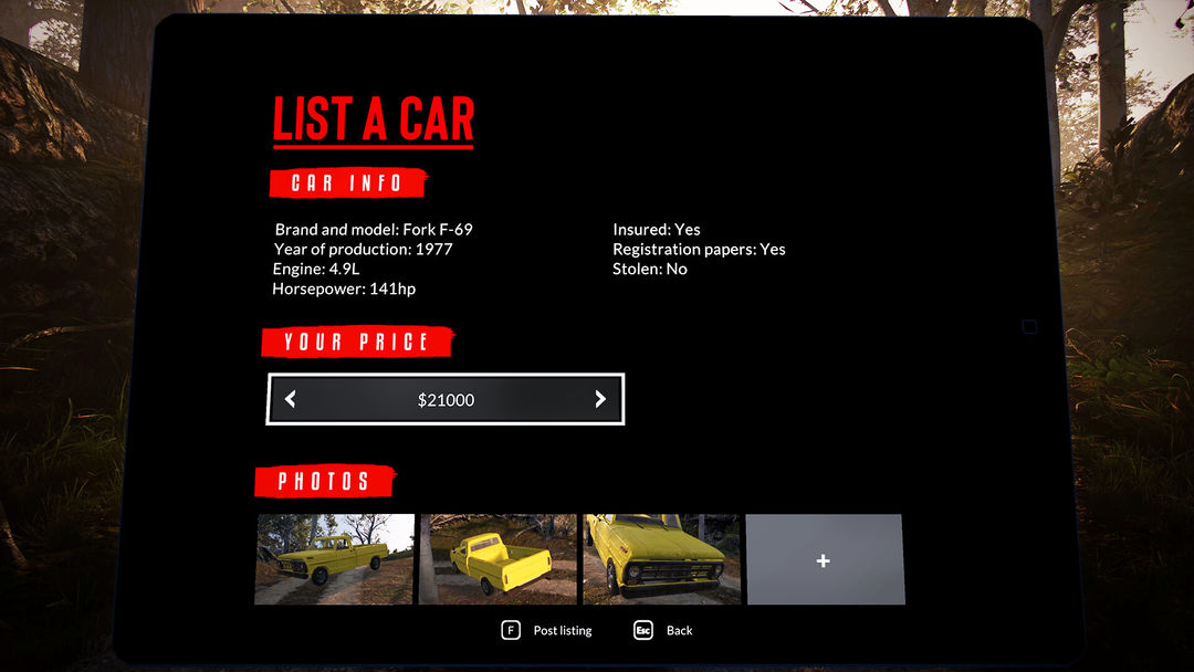 Screenshot of Used Cars Simulator