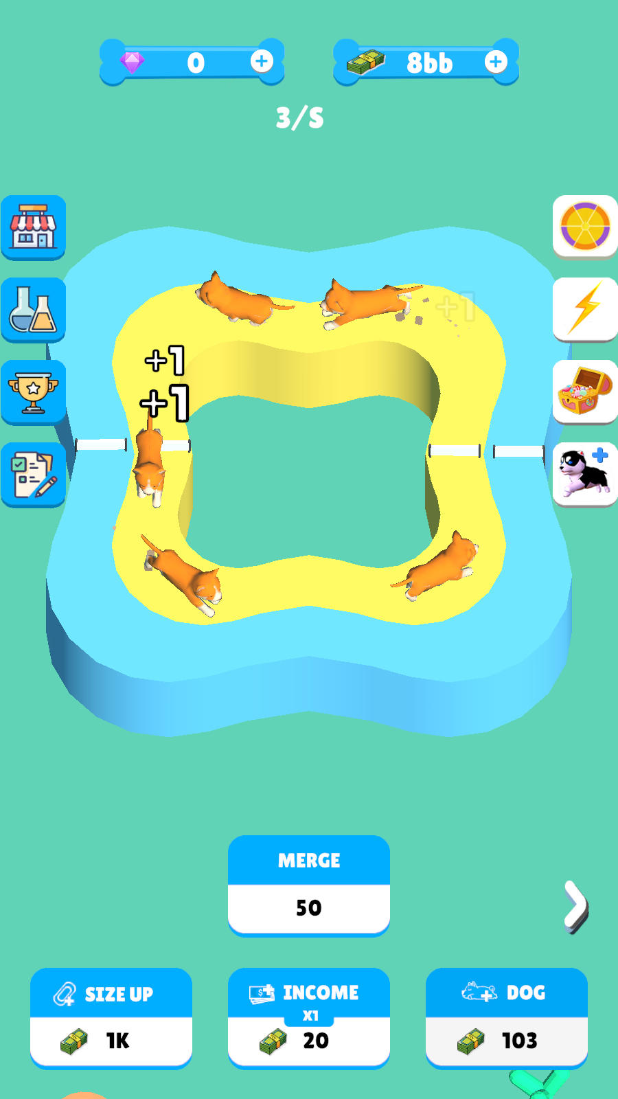 Idle Doge Rush Game Screenshot