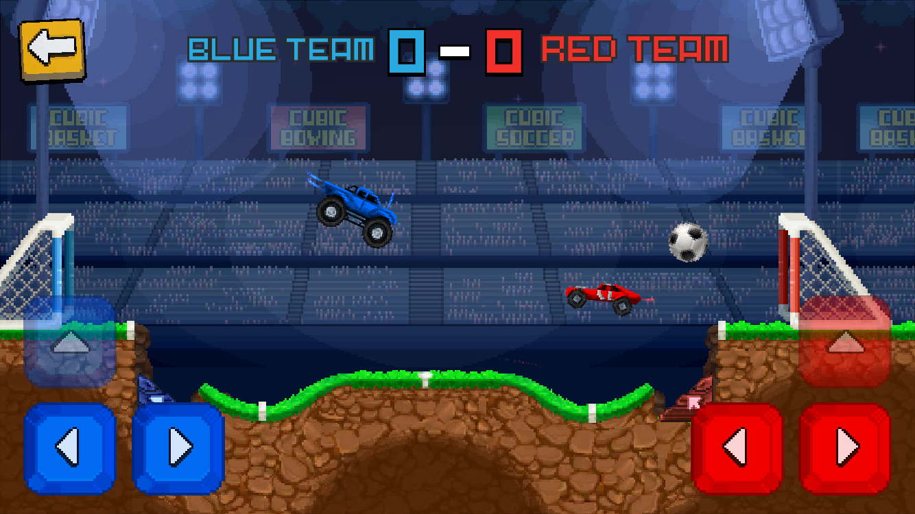 Pixel Cars. Soccer Game Screenshot